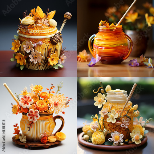 Honey pots and honey 