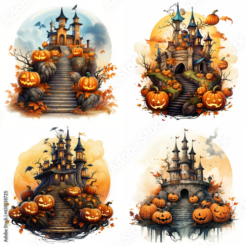 Halloween background with pumpkin