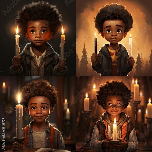 portrait of a black little boy