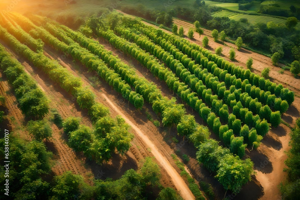 Naklejka premium vineyard fields 