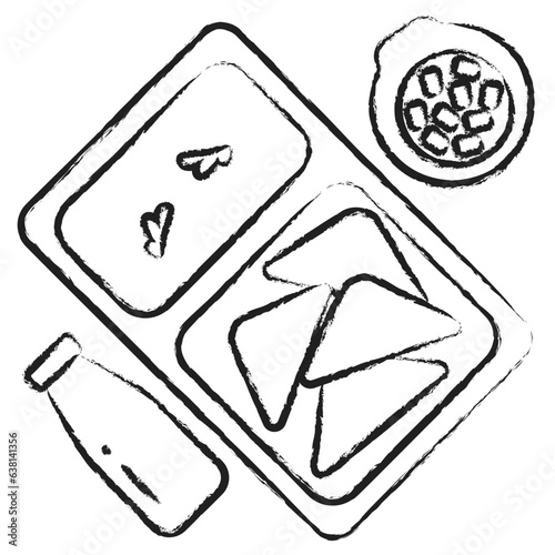 Hand drawn toast lunch icon