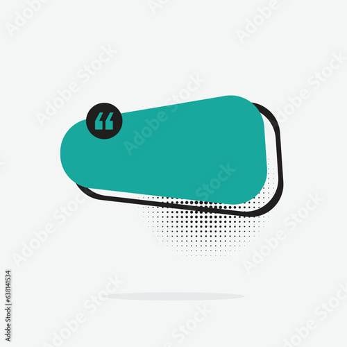 Quote box frame. Quote box icon. Texting quote box. Blank template quote text info design box quotation bubble blog quot symbols. Creative vector banner illustration.
