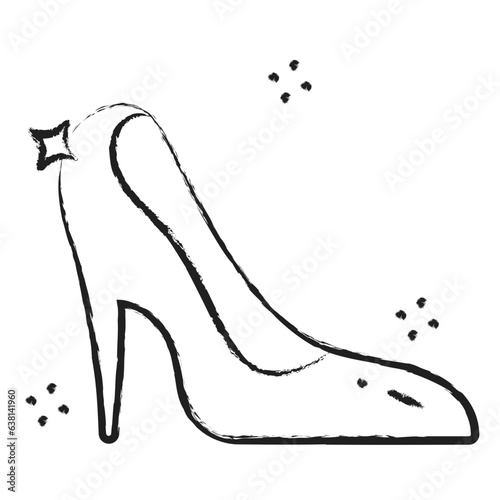 Hand drawn Princess shoes icon