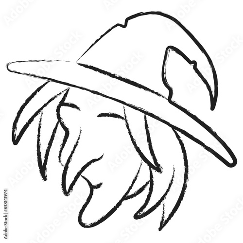 Hand drawn Wicked Witch icon