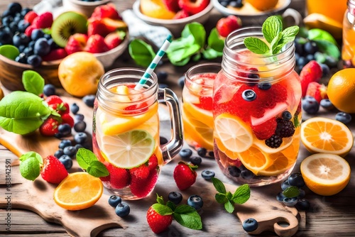 fruit salad in glass