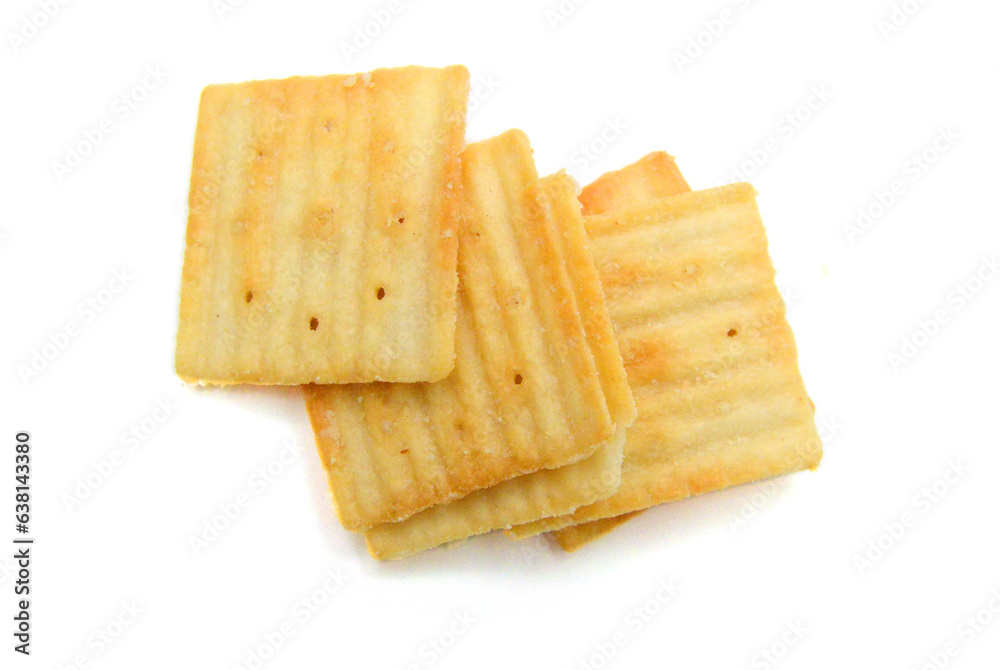 Cracker isolated on white background Cracker isolated on white background