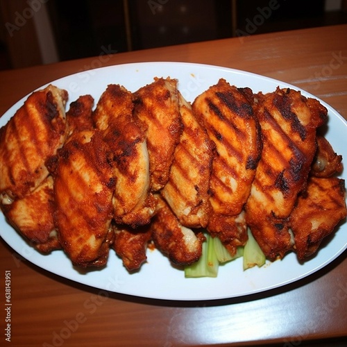 Grilled chicken wings