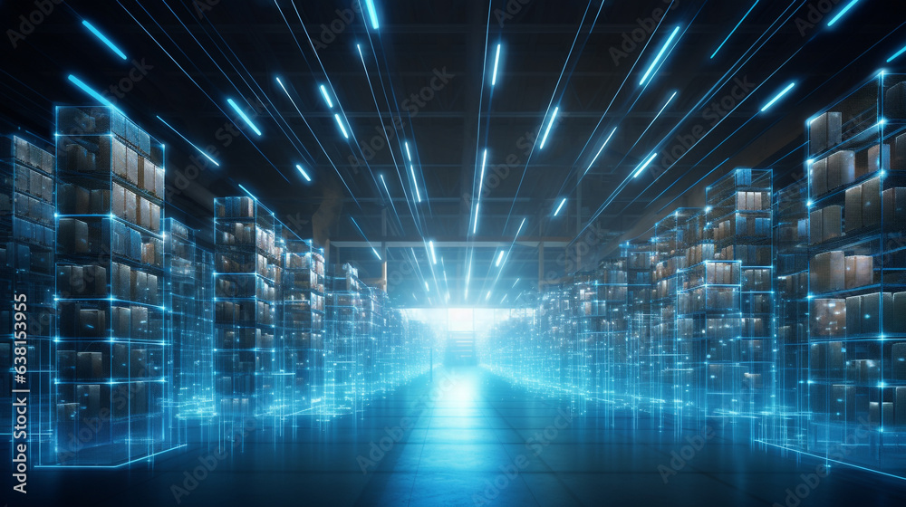 AI-Integrated Digital Logistics: Smart Warehouse with Futuristic Automation AI-Integrated Digital Logistics: Smart Warehouse with Futuristic Automation