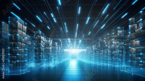 AI-Integrated Digital Logistics: Smart Warehouse with Futuristic Automation