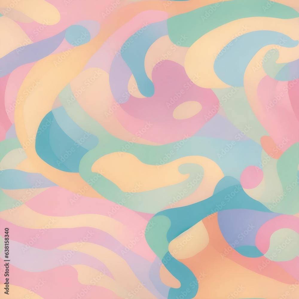 oil painting pastel color pattern, generative ai