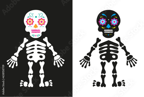 Set of skeleton for Halloween © Elizabeth