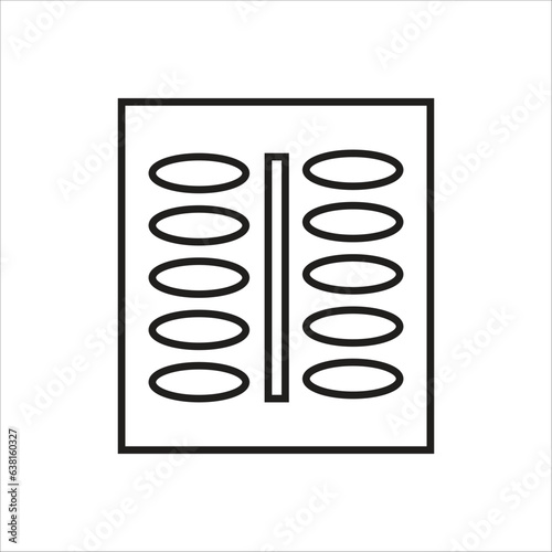pill vector icon line template