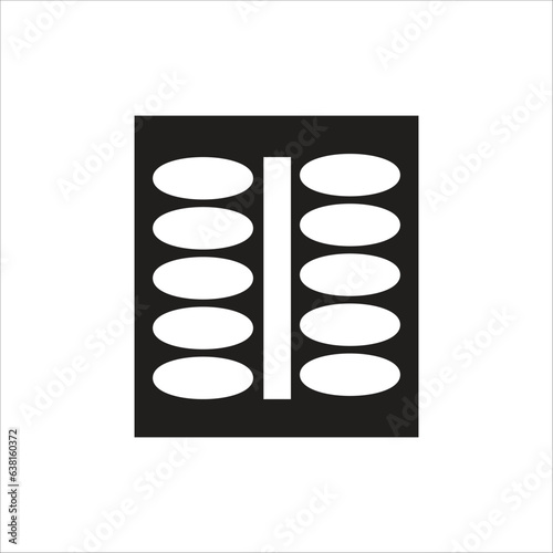 pill vector icon line template