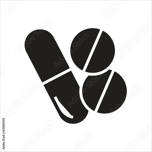 pill vector icon line template