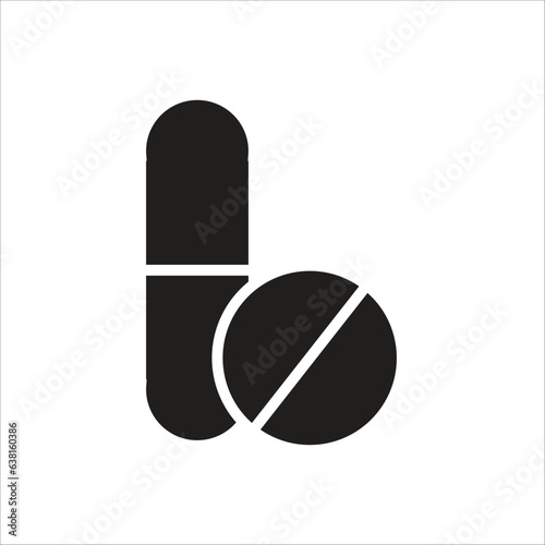 pill vector icon line template