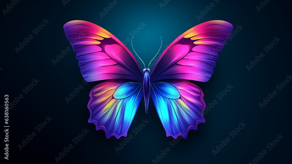 Monarch butterfly logo vectors design illustration image AI generated art