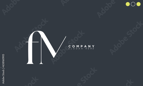 FM Alphabet letters Initials Monogram logo MF, F and M