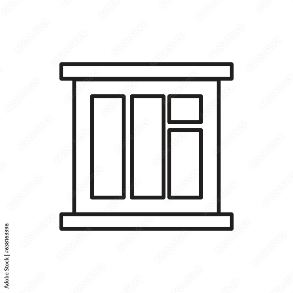 window vector icon line template window vector icon line template