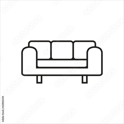 sofa vector icon line template