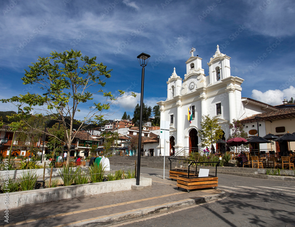 El Retiro, Antioquia - Colombia - August 11, 2023. Our Lady of the Rosary Parish of Catholic worship