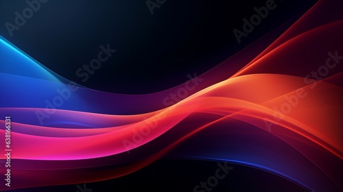 Futuristic background with red, blue, orange color wave. Abstract wave background © Super Shanoom