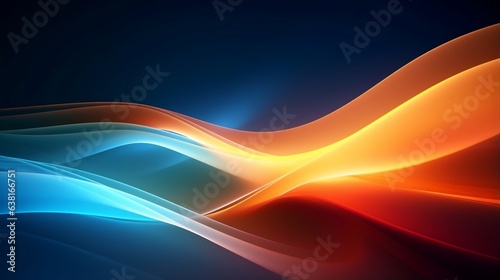 Futuristic background with orange, red and blue color wave Abstract wave background