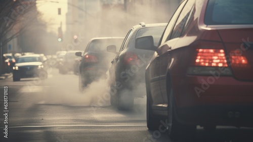 vehicle exhaust fumes, contributing to air pollution generative ai