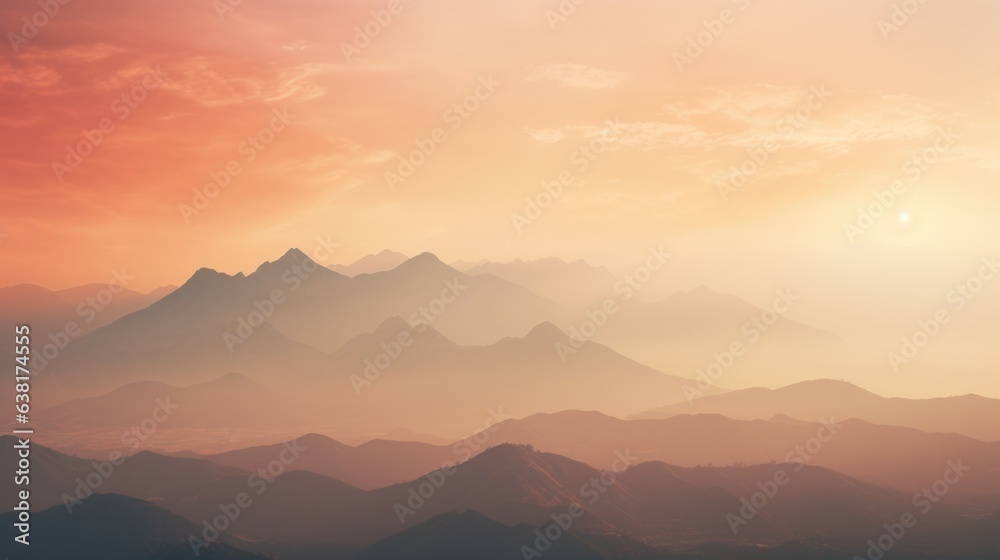 mountain range obscured by haze, showcasing the effects of air pollution generative ai mountain range obscured by haze, showcasing the effects of air pollution generative ai