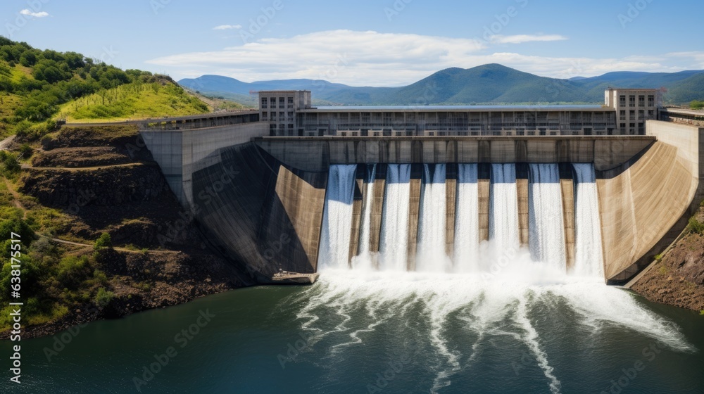 hydropower dam, representing a form of renewable energy in the fight against climate change generative ai hydropower dam, representing a form of renewable energy in the fight against climate change generative ai