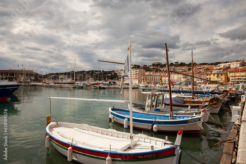 boats docked on the Mediterranean Sea in Cassis  France