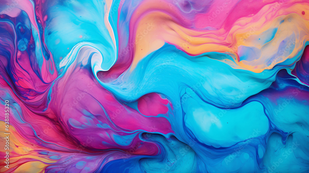 Abstract Fluid Art Colorful and dynamic background