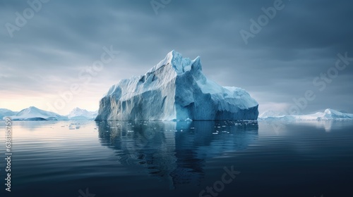 iceberg melting due to global warming, symbolizing climate change and its impacts generative ai © Kelly