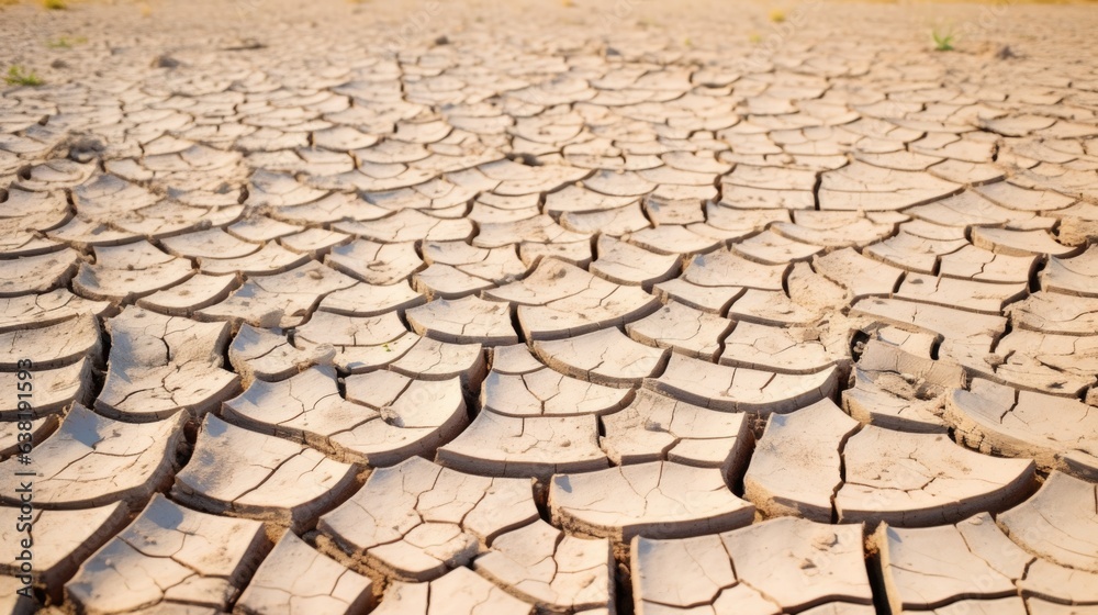 dry and cracked earth due to drought, a clear image of climate change generative ai dry and cracked earth due to drought, a clear image of climate change generative ai