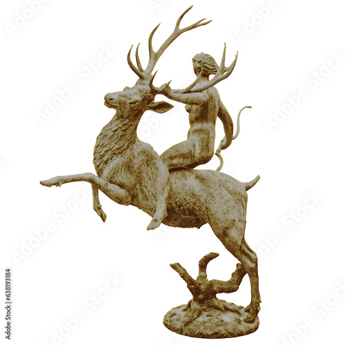 Artemis goddess of hunting vintage line drawing or engraving illustration.