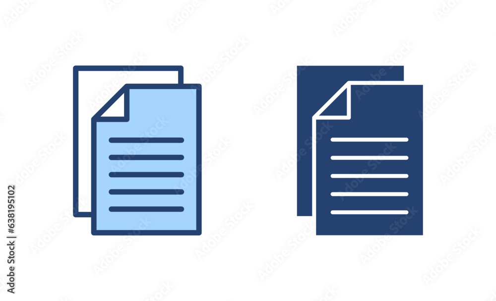 Document icon vector. Paper sign and symbol. File Icon Document icon vector. Paper sign and symbol. File Icon