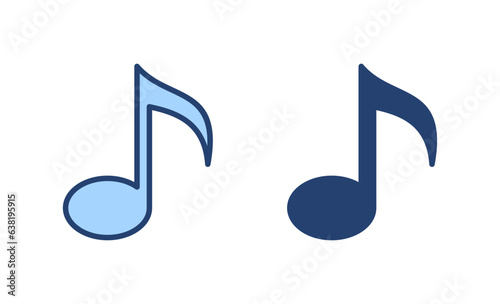 Music icon vector. note music sign and symbol