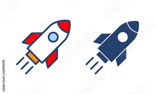 Rocket icon vector. Startup sign and symbol. rocket launcher icon