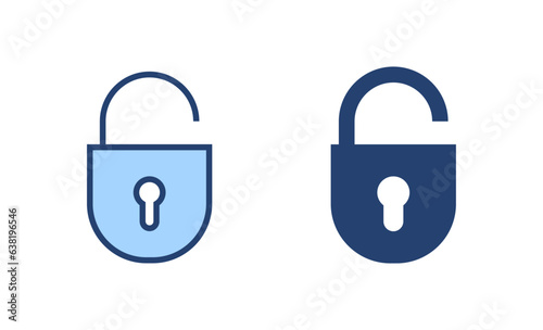 Unlock icon vector. Unlock sign and symbol. unlocked padlock icon