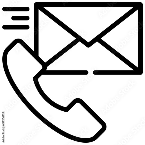 envelope send mail telephone contact services markiting simple line