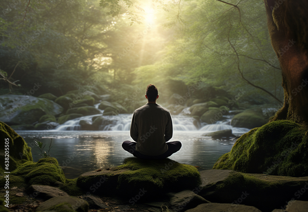 ai generative photo of a man practicing mindfulness and meditation in a peaceful natural environment sony A7s realistic image, ultra hd, high design very detailed
ai generative photo of a man practicing mindfulness and meditation in a peaceful natural environment sony A7s realistic image, ultra hd, high design very detailed