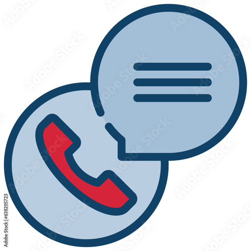 information customer services telephone contact filled outline