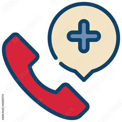 telephone health hotline contact services customer marketing filled outline