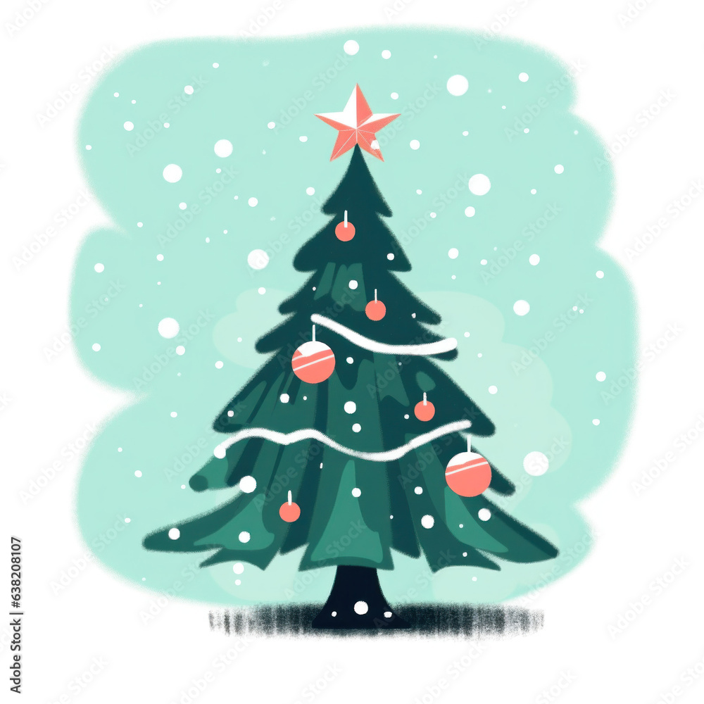 Christmas Tree, Merry Christmas (AI Generated) 