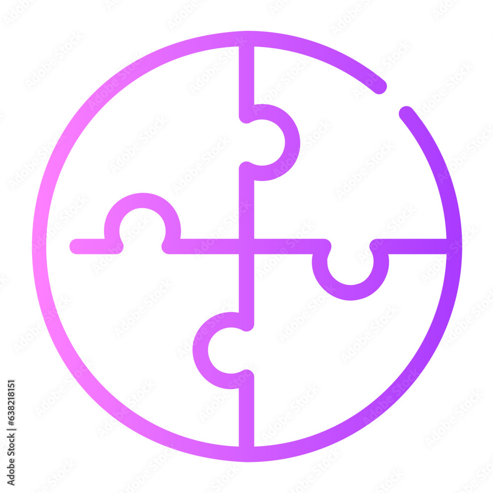 puzzle gradient icon
