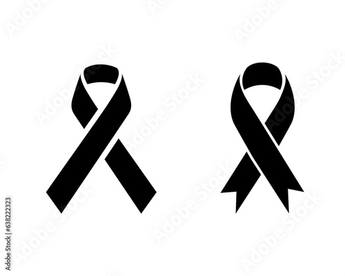 Consciousness ribbon black line icon 