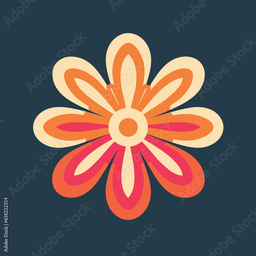 Seamless Colorful Single Flower Pattern. Seamless pattern of Single Flower in colorful style. Add color to your digital project with our pattern!