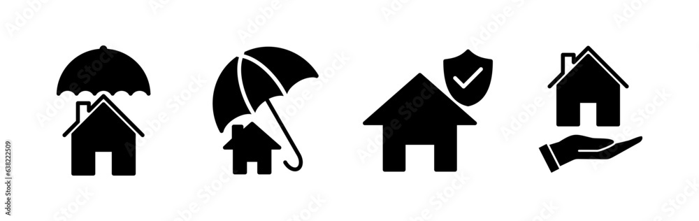 Home insurance icon vector. home shield protect logo Home insurance icon vector. home shield protect logo