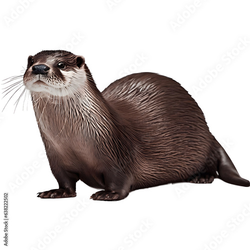 otter isolated. Generative AI