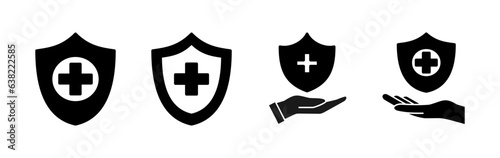 Health insurance icon vector. medical insurance icon