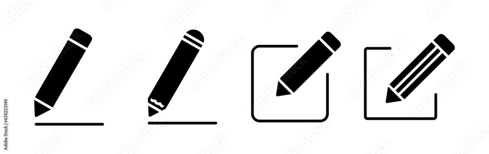Edit icon vector. edit document sign and symbol. pencil Edit icon vector. edit document sign and symbol. pencil